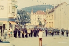 Schützenfest Eiringhausen, auf dem Bahnhofsvorplatz Richtung Deutsches Haus